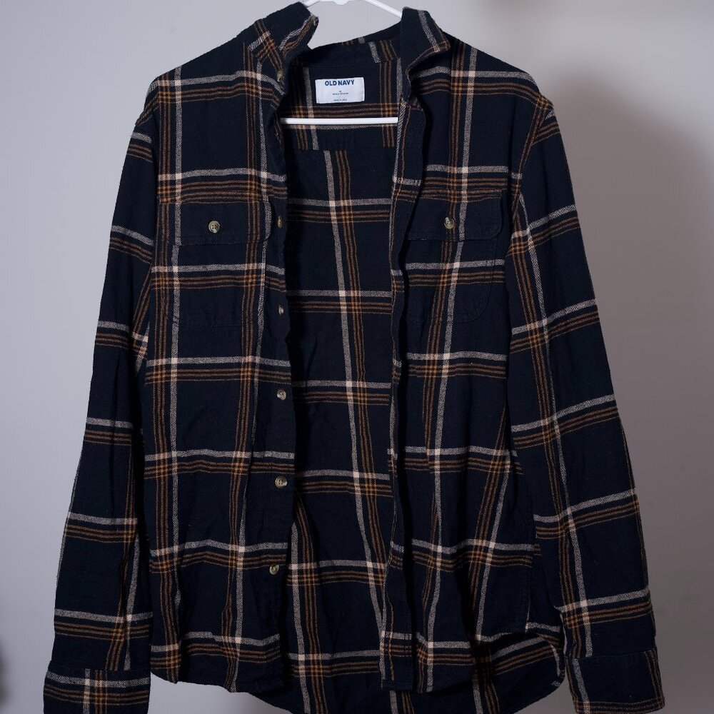 Black and Gold Old Navy Flannel